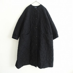 【美品/2024/AW/定価13.2万】ミナペルホネン mina perhonen *wind wave ロングコート*38黒ブラック(jk33-2412-617)【62A52】