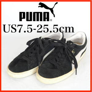 MK9637*PUMA*プーマ*メンズスニーカー*US7.5-25.5cm*黒*スエード調