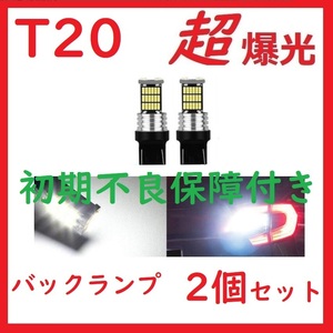 T20 45連 LED シングル ピンチ部違いバックランプ ホワイト　2個セット