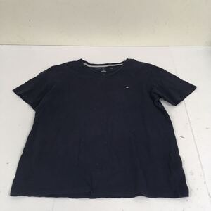 送料無料★TOMMY HILFIGER トミーヒルフィガー★Ｖネック　半袖Tシャツ　トップス★メンズ　Lサイズ★ネイビー#61008sas