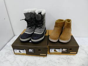 ☆ SOREL ソレル 5195-257 1005-051 スノー ブーツ シューズ 2点 おまとめ 1円スタート ☆