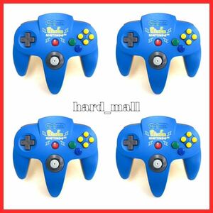 【4個セット】純正品 NINTENDO 64 任天堂 64 ピカチュウ コントローラ ブルー 青 NUS-005 ニンテンドー コントローラー N64 Pikachu 動作品