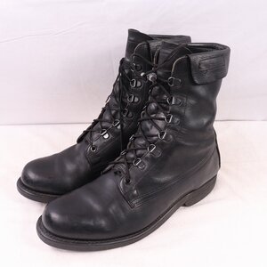 ADDISON SHOE COMPANY 10 1/2 R 米軍 ミリタリーブーツ コンバット ブーツ USアーミー スチールトゥ ブラック 黒 メンズ 中古 eb1254