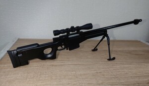 精巧1/3スケール　ミニチュアライフル　AWM ブラック　スナイパーライフル　ミリタリー　モデルガン　トイガン　鑑賞用　