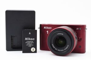 ◆人気カラー◆ ニコン Nikon J2 10-30mm F3.5-5.6 VR レッド レンズキット デジタルカメラ ミラーレス一眼 #4610