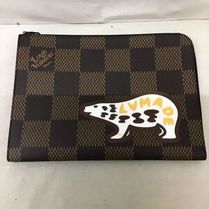 220503【LOUIS VUITTON】ルイヴィトン バッグ ヴァージル NIGO ブラウン N60390 ダミエ ジャイアント ポシェット ジュール クラッチバック