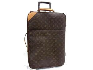 1円 LOUIS VUITTON ルイヴィトン M23294 モノグラム ペガス55 2輪 キャリーケース キャリーバッグ スーツケース ブラウン系 BN0653