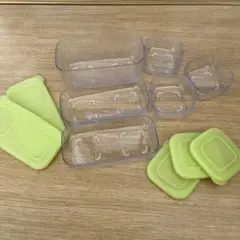 Tupperware クリアメイト　食品保存容器 6個セット 透明・緑