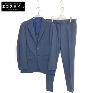 BEAMS F ビームスエフ ネイビー CANONICO 3 BUTTONS 4PLY SUIT スーツ ネイビー 46／8R スーツ ウール メンズ 中古