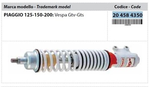 RMS 20458 4350 社外 サスペンション前(SPORTS) VESPA 125/150/250 GTV GTS 白バネ　スポーツ