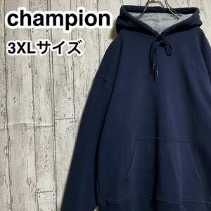 ☆送料無料☆ champion チャンピオン スウェットパーカー 3XL ネイビー ビッグサイズ 23-86