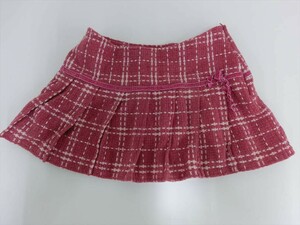 K【16-18】【60サイズ】▲リズリザ ミニスカート/ボトムス/ピンク/ウール ナイロン/LIZ LISA/レディースファッション/サイズ不明