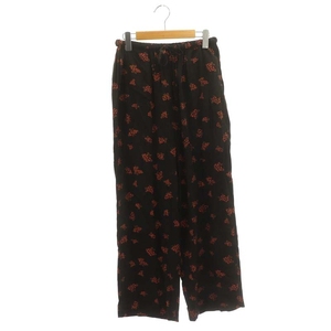 シンゾーン Shinzone ザシンゾーン THE SHINZONE 21SS FLOWER PRINT PANTS カジュアルパンツ イージー ドロスト 花柄 F ダークブラウン