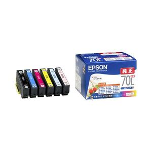 【新品】(まとめ) エプソン EPSON インクカートリッジ 増量6色パック IC6CL70L 1箱（6個：各色1個） 〔×10セット〕