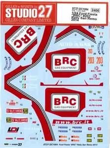 【STUDIO27】1/24 Fiesta BRC #203 Rally San Remo 2014 デカール