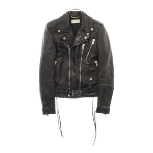 SAINT LAURENT PARIS サンローランパリ L17 クラシックモーターサイクルライダースレザージャケット ブラック 328645 Y5BA2