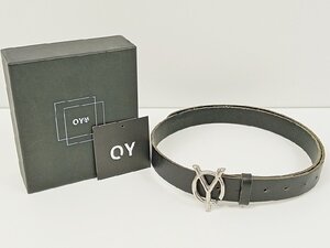 [19A-68-052-1] OY オーワイ ベルト レザー ブラック キズ有 中古