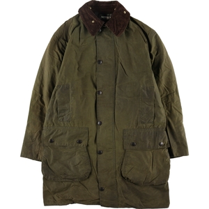 古着 80~90年代 バブアー Barbour BORDER ボーダー ワックスコットン オイルドジャケット 英国製 C36 メンズS相当 ヴィンテージ /eaa496664