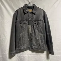 ZARA ブラックデニムジャケット ダメージ加工