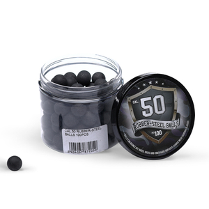 RUBBER-STEEL BALLS社　50口径 鉄粉入プレミアム硬質ゴムボール（100個）／ペイントボールCal.50 防犯・防災グッズ