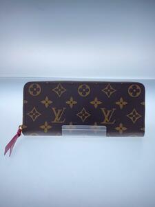 LOUIS VUITTON◆M60742/ポルトフォイユ・クレマンス/長財布/PVC/BRW/モノグラム/LV/ロゴ/レディース