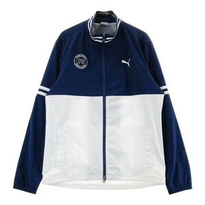 PUMA GOLF プーマゴルフ 裏メッシュ ジップジャケット ワッペン ネイビー系 L [240101260166] ゴルフウェア メンズ