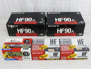 【行董】未使用 カセットテープ おまとめ ノーマル SONY HF90A AXIA A1SLIM 120分 90分 30分 記録媒体 録音 CM043ABC80