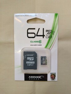 【未使用】HIDISC microSDカード 64GB