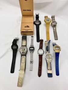 [TH] おまとめ　9点　CASIO 腕時計 カシオ ジャンク・PRO TREK　PRT-40　・EF-120　・DW-6900WF ・G-SHOCK　DW-5600E ・Baby-G DW-520　