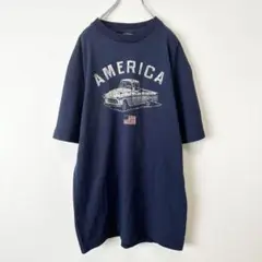 ビンテージ　古着　USA製　AMERICA レトロカー　メンズ　半袖Tシャツ