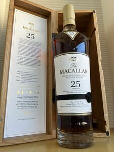 ●未開栓●レアな2021(1996-2021)年リリースの MACALLAN ザ マッカラン25年 ウイスキー/シェリーオーク カスク/mercismith2