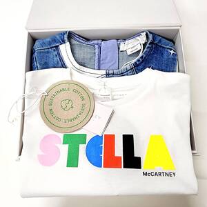 新品未使用 Stella McCartney ステラマッカートニー Tシャツ デニムワンピース セット 子供服 F1419