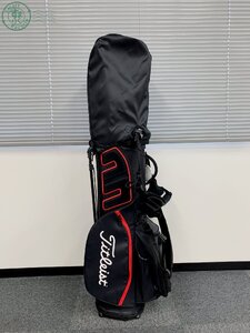 BA0101247　♭ 1円～ 美品 TITLEIST タイトリスト スタンドキャディバッグ ブラック×レッド TB23SX8A-006 メンズ ゴルフ 中古 現状品