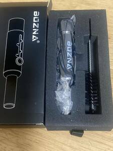 新品　ガラスパイプ　BONZA ピストン　6mmフィルター　黒色　喫煙具