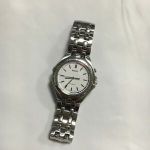 美品 稼働確認済み SEIKO KINETIC メンズ 腕時計 自動巻き 3針 日付け 5M42-0G49 純正ベルト セイコー キネティック 送料一律430円