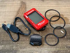 IM809 レザイン LEZYNE ENHANCED SUPER GPS サイクルコンピューター 赤 ※動作確認済