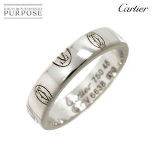 カルティエ Cartier ロゴ リング SM #48 ハッピーバースデー K18 WG ホワイトゴールド 750 指輪 Logo Happy birthday Ring 90234054