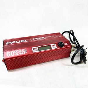 ｅFUEL POWER SUPPLY 安定化電源　1200W 60A ラジコン　充電　中古