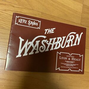 ウォッシュバーン　WASHBURN ワッシュバーン　生ギター　販売用輸入カタログ　バンジョー　マンドリン　ケース　バッグ　1991年製　白黒