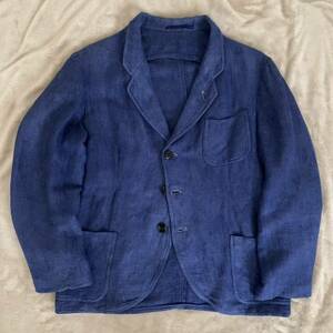 40s 50s French vintage linen farmers jacket sack coat フレンチ ヴィンテージ リネンヘリンボーン ワーク ジャケット サックコート