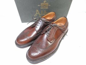 HH 未使用 【ALDEN オールデン】 975 コードバン フルブローグ シューズ 靴 (メンズ) size7D 茶系～バーガンディ系 ■30HT2544■