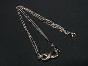 1円 TIFFANY＆Co ティファニー インフィニティ SV925 ネックレス ペンダント アクセサリー レディース メンズ シルバー系 FC5119