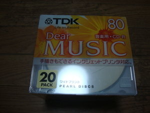 ★ 新品 TDK 音楽用 CD-R 80分 20枚 Dear MUSIC CD-RDE80PPX20N インクジェットプリンタ対応 ★ 