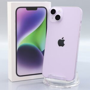 Apple iPhone14 Plus 128GB Purple A2885 3L277J/A バッテリ100% ■SIMフリー★Joshin3263【1円開始・送料無料】