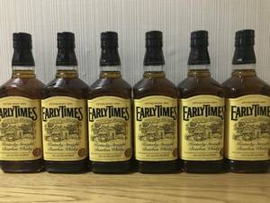 終売品【アーリータイムズ イエローラベル 6本セット】EARLY TIMES YELLOW LABEL・旧ラベル・旧ボトル・40％・700ml