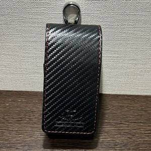 S10★アイコスケース★ ナチュラルデザイン 電子タバコIQOS用ケース FLAMINGO IQFL07 Carbon Black ハンドメイド等 小物 アクセサリー