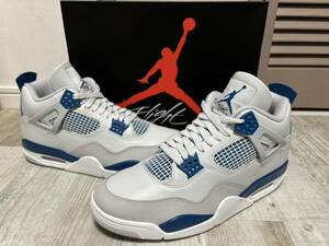 【国内正規品】NIKE AIR JORDAN 4 RETRO INDUSTRIAL BLUE 29cm！ナイキエアジョーダン4ミリタリーブルーFV5029-141SNKRS