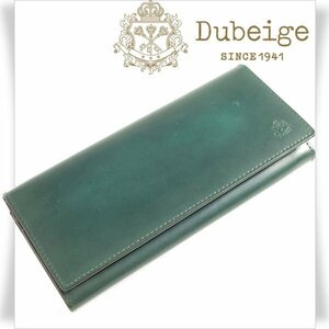 新品1円～★Dubeige ドゥベージュ メンズ 日本製 牛革 本革 レザー二つ折り長財布 ロングウォレット グリーン 正規店本物 ◆5153◆