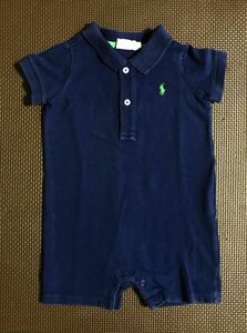 ☆ラルフローレン☆可愛い♪半袖ロンパース ９Ｍ 紺×緑 カバーオール サイズ70 RALPH LAUREN