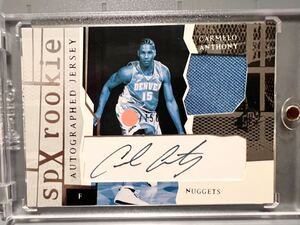 超絶レア RC Auto Jersey 03-04 Upper Deck SPX Carmelo Anthony カーメロ・アンソニー NBA ルーキー サイン Panini Lakers レイカーズ